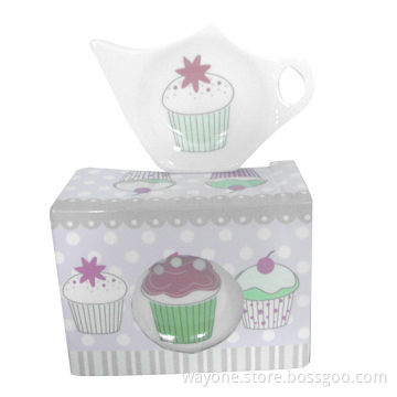 Porcelain Tea Bag Holder, Food-safe, Measuring 11x 8.9cm